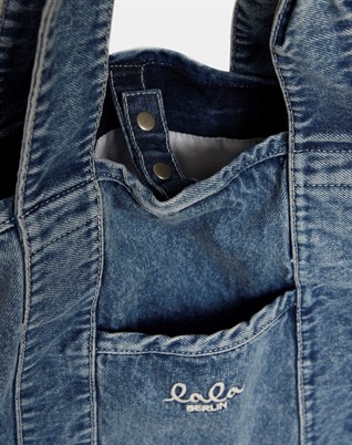 Merge East West Denim Tote Taske